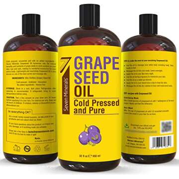 Seven Minerals Cold Pressed Grapeseed Oil - 32 fl oz