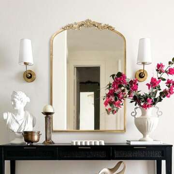 Elegant PERFNIQUE Vintage Baroque Mirror - 30" x 19"
