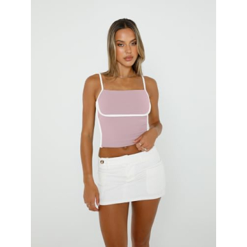 Trendy Queen Adjustable Strap Camisole Summer 2025 Pink