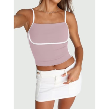 Trendy Queen Adjustable Strap Camisole Summer 2025 Pink