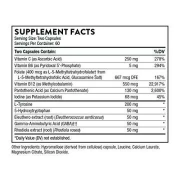 THORNE Emotion Balance Support - Botanical Capsules for Stress and Positivity - 120 Count