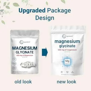 Micro Ingredients Magnesium Glycinate 500mg Per Serving, 240 Capsules | Potent Elemental Form, 100% Chelated, High Absorption | Healthy Muscle, Bones, & Mood Support Supplement | Non-GMO