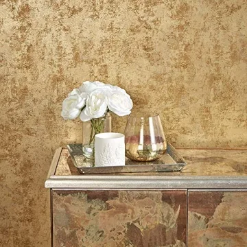 Tempaper Metallic Gold Leaf Peel and Stick Wallpaper