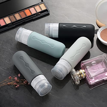 Gemice Travel Bottles for Toiletries Tsa Approved Size Containers BPA Free Leak Proof Tubs Refillable Liquid Accessories Cometic Shampoo and Lotion Soap