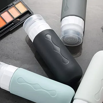 Gemice Travel Bottles for Toiletries Tsa Approved Size Containers BPA Free Leak Proof Tubs Refillable Liquid Accessories Cometic Shampoo and Lotion Soap