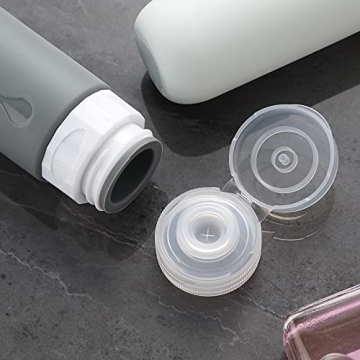 Gemice Travel Bottles for Toiletries Tsa Approved Size Containers BPA Free Leak Proof Tubs Refillable Liquid Accessories Cometic Shampoo and Lotion Soap