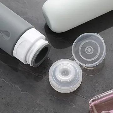 Gemice Travel Bottles for Toiletries Tsa Approved Size Containers BPA Free Leak Proof Tubs Refillable Liquid Accessories Cometic Shampoo and Lotion Soap