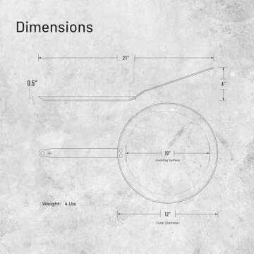 de Buyer MINERAL B Carbon Steel Crepe & Tortilla Pan - 12” - Ideal for Making & Reheating Crepes, Tortillas & Pancakes - Naturally Nonstick - Made in France