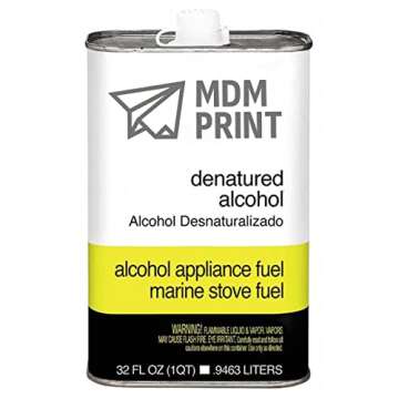 Denatured Alcohol Solvent - 1 Qt - Versatile Cleaner and Degreaser
