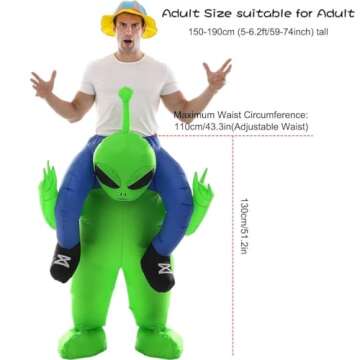 Double Couple Inflatable Alien Dinosaur Costume Halloween Blow up Costumes for Adult Kids