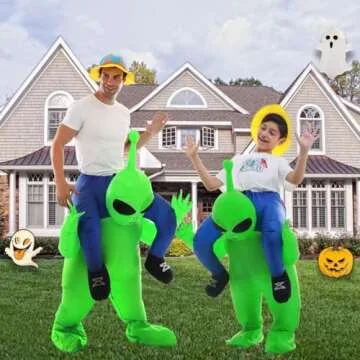 Double Couple Alien Dinosaur Costume for Fun Celebrations