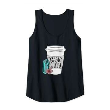 Basic Witch Coffee and Crystal Witchy Woman Tank Top