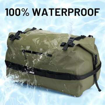 MIER Large Waterproof Duffel Bag Rolltop Dry Backpack Duffle Bags for Kayaking, Rafting, Boating, Sw...