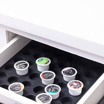 wobivcs Coffee Pod holder DIY Size Organizer 60 Compatible Tray Drawer Holds with Keurig K-Cup