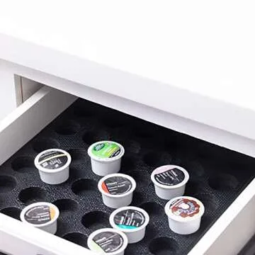 wobivcs Coffee Pod holder DIY Size Organizer 60 Compatible Tray Drawer Holds with Keurig K-Cup