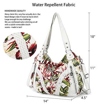 Purses and Handbags Women Fashion Tote Bag Shoulder Bags Top Handle Satchel Purses Washed Synthetic ...