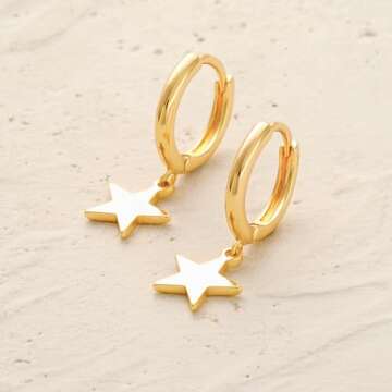 Gold Huggie Hoop Star Earrings for Every Occasion