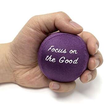 Hand Therapy Stress Ball - Perfect for Anxiety, Stress Relief and Hand Strengthening (Purple)