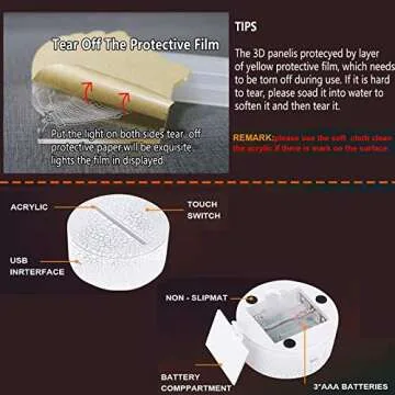 Best Helmet 3D Optical Illusion LED Night Light for All Ages