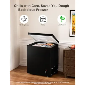2.5 Cu.Ft Energy Efficient Chest Freezer for Home and Office
