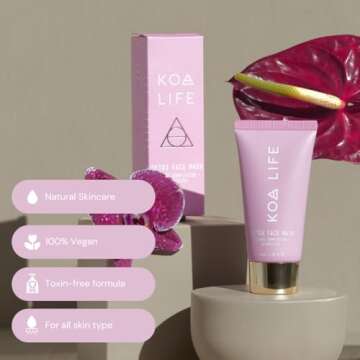 KOA LIFE Detox Face Mask - Charcoal Face Mask Skincare, Bentonite Clay, Facial Mask, Clay Face Mask,...