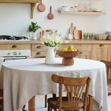 ChagoArt Wooden Fruit Bowl - Decorative Organic Modern Bowl