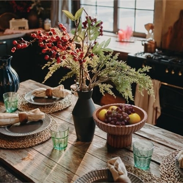 ChagoArt Wooden Fruit Bowl - Decorative Organic Modern Bowl