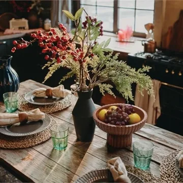 ChagoArt Wooden Fruit Bowl - Decorative Organic Modern Bowl