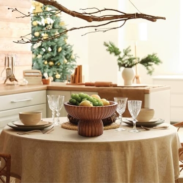 ChagoArt Wooden Fruit Bowl - Decorative Organic Modern Bowl