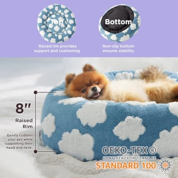 Lesure Donut Small Dog Bed 23 inches Ultimate Comfort