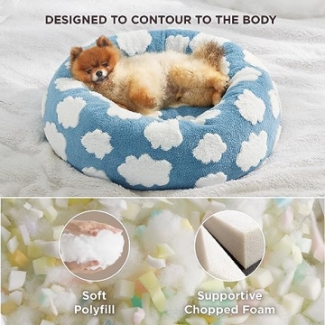 Lesure Donut Small Dog Bed 23 inches Ultimate Comfort