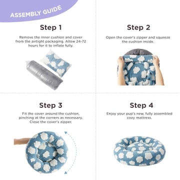 Lesure Donut Small Dog Bed 23 inches Ultimate Comfort