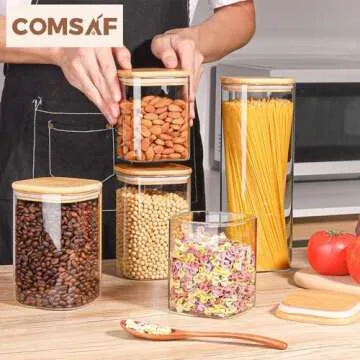 ComSaf Glass Storage Containers with Airtight Lids