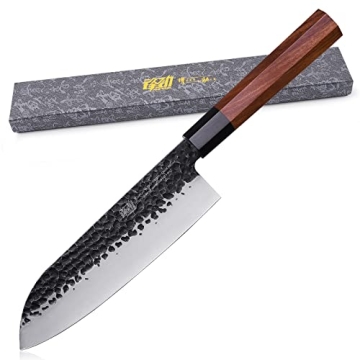 Findking Dynasty Series Japanese Santoku Knife, Premium 9Cr18MoV Blade, Stylish Handle for All Kitch...