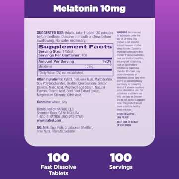 Natrol Melatonin Fast Dissolve Tablets for Restful Sleep