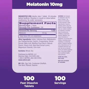 Natrol Melatonin Fast Dissolve Tablets for Restful Sleep