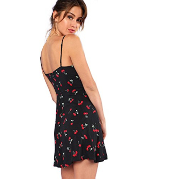 Floerns Summer Floral Cherry Print Sundress Perfect for Summer