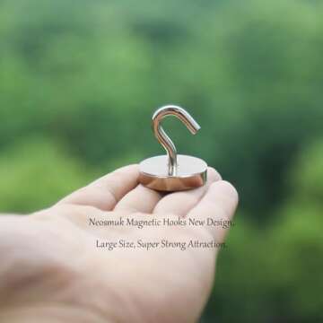 Neosmuk Magnetic Hooks - Heavy Duty Magnet Hook, 130lb+