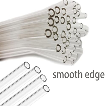 Durable 12PCS Clear Glass Straws for Every Drink