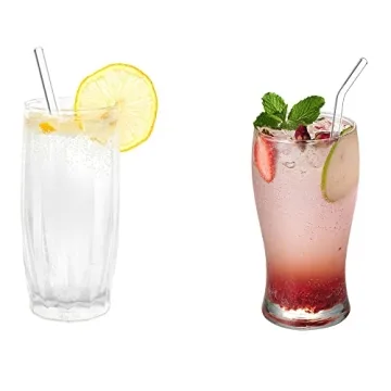 Durable 12PCS Clear Glass Straws for Every Drink
