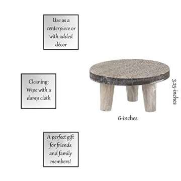 Santa Barbara Design Studio Pure Design Wood Riser, Small, Etched