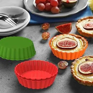 Webake Mini Tart Pan - 4 Inch Non-Stick Baking Pans