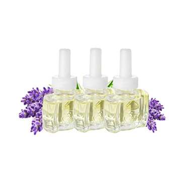 Scent Fill 100% Natural Lavender Plug in Air Freshener, Scented Oil Refills, 3 Refills