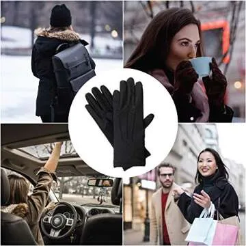 Isotoner Women's Spandex Cold Weather Gloves - Plum Color