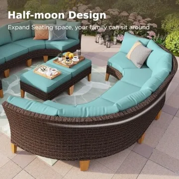 Stunning PHI VILLA 12 Pieces Patio Set for Outdoor Happiness