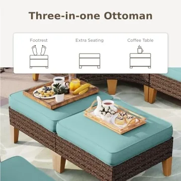 Stunning PHI VILLA 12 Pieces Patio Set for Outdoor Happiness