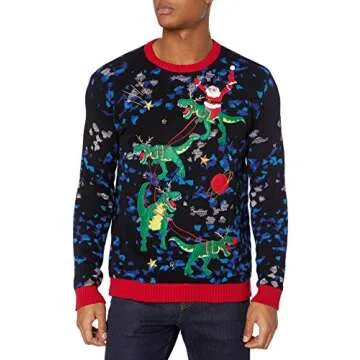 Blizzard Bay Young Men’s Trex Space Sleigh Sweater - Fun and Festive Apparel