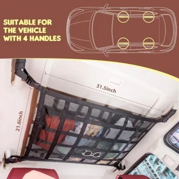 Upgrade Car Ceiling Cargo Net - Maximize Vehicle Storage