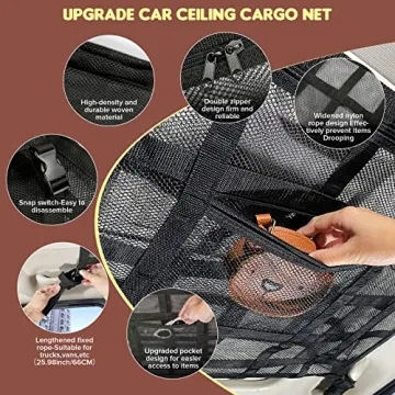 Upgrade Car Ceiling Cargo Net - Maximize Vehicle Storage