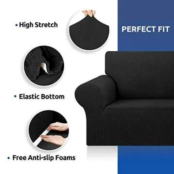 KEKUOU Stretch Sofa Cover for Stylish Home Protection